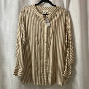 NWT L&G Striped Tunic Shirt
